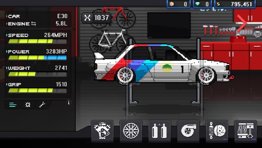 Link Download untuk Pixel Car Racer Mod Apk