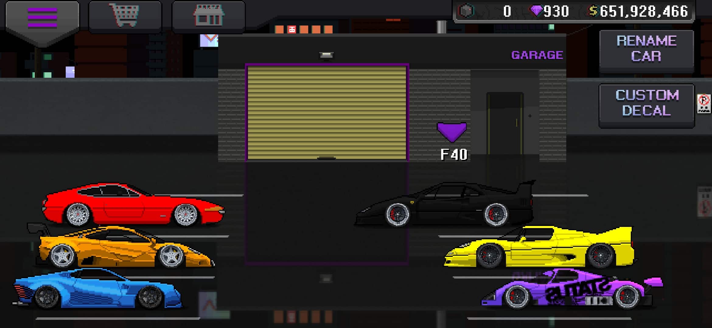 Fitur Car Racer Pixel Mod Apk